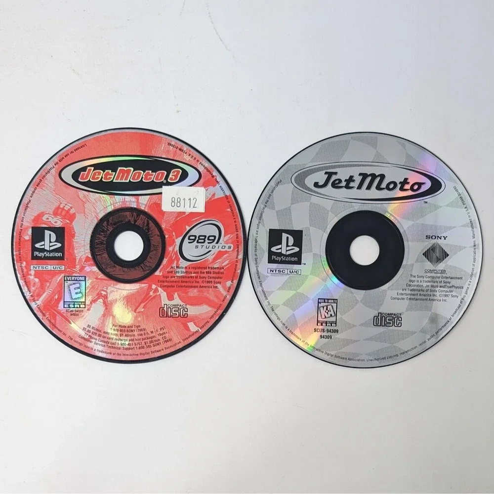 Jet Moto 1 + 3 (Sony PlayStation, 1997, 1999) Disc Only Video Game Bundle PS1